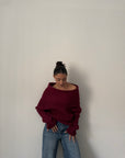 Pull Girly bordeaux