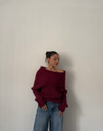 Pull Girly bordeaux